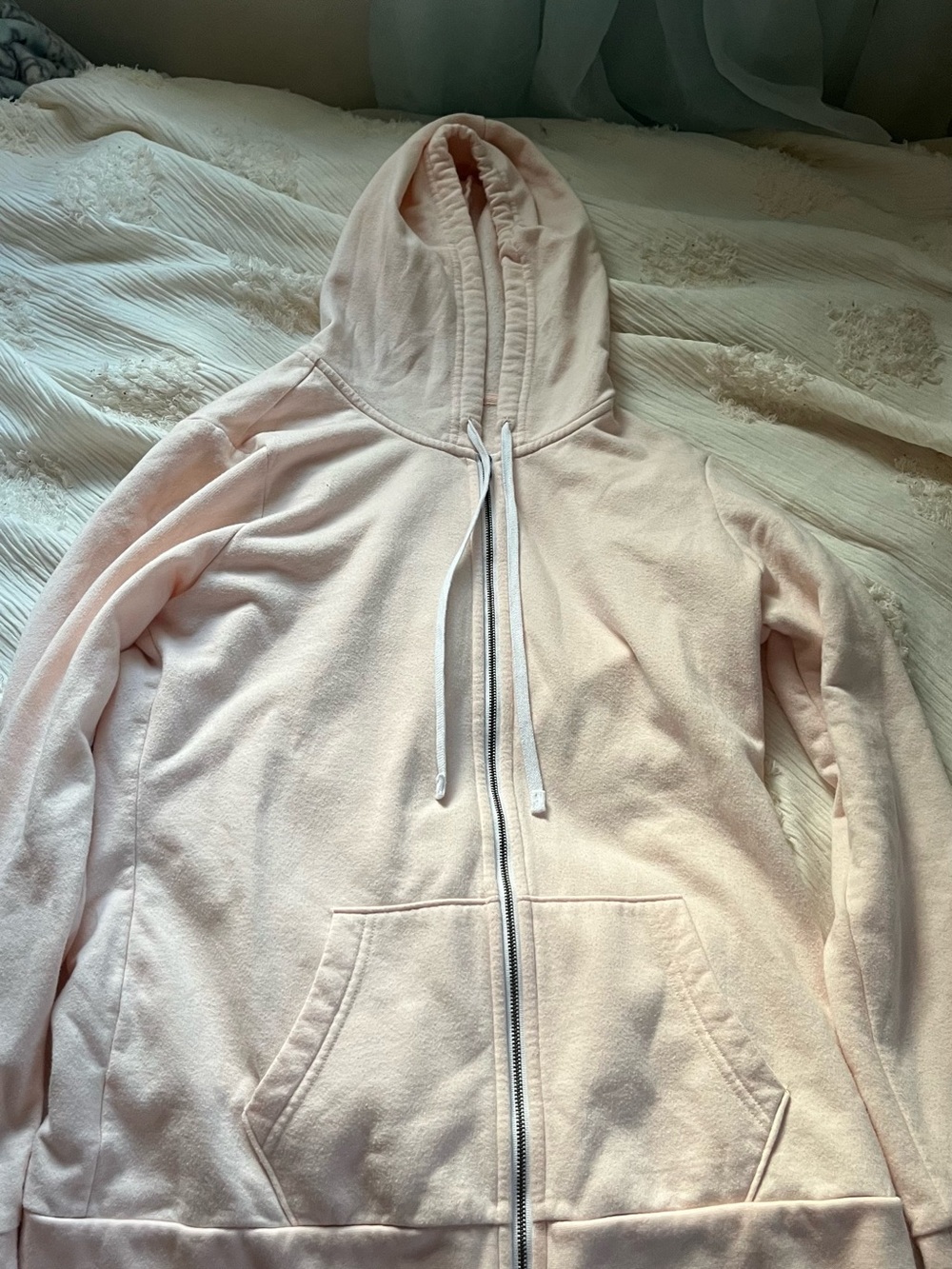 Eddie Bauer Women’s Small Light Pink Full-Zip Hoodie Sweatshirt
